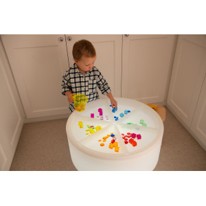 Sensory mood discovery table with dividers